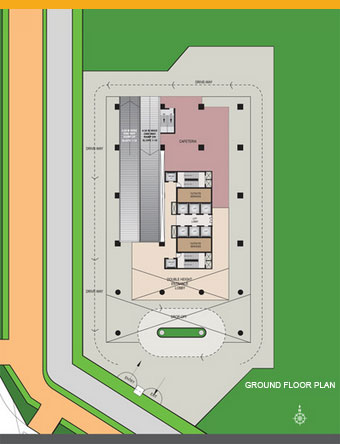 Ground Floor Plan in Signature Tower by Hiranandani in GIFT City SEZ