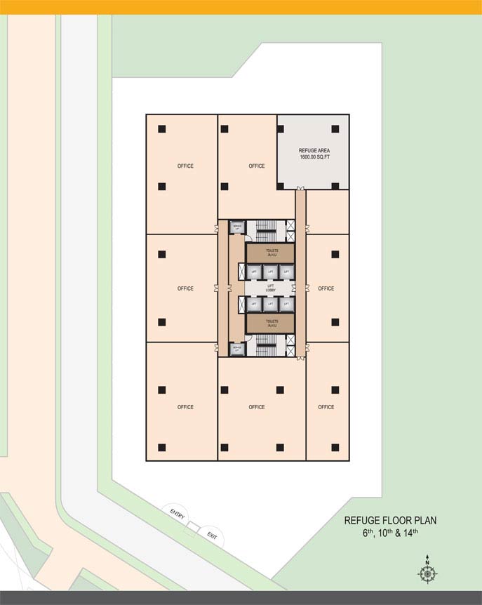 Refuge Floor Plan in Signature Tower by Hiranandani in GIFT City SEZ