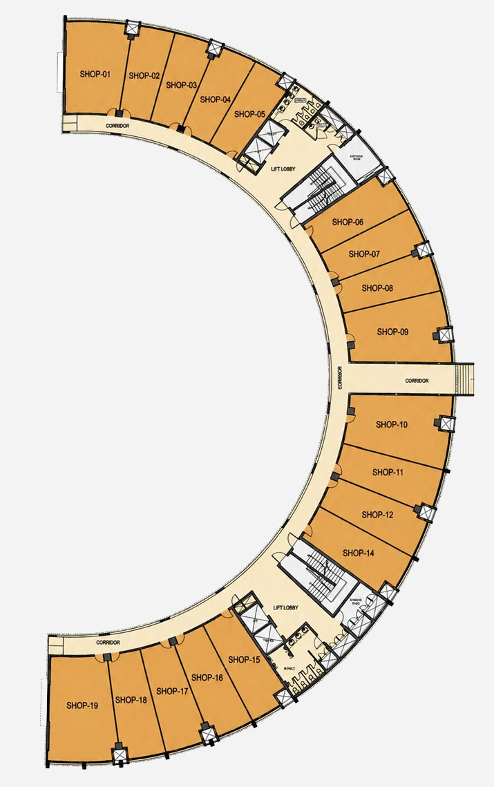 WTC GIFT City Tower D ground floor shop plan